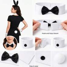 Ladies Halloween Rabbit Dress Up Accessory Set, Cute Style, Suitable For Role Playing, Halloween, Makeup Ball, Stage Performance, Easter, Carnival - Multicolor - View 2