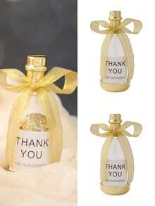 12pcs Champagne Bottle Shaped Bow Candy Boxes, Plastic Gift Boxes & Gift Bags, Suitable For Wedding, Birthday Party Favors, Valentine's Day Party Gifts - Multiple Styles - View 7