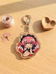 1pc/6pcs Alien Stage Acrylic Keychains, Cartoon "Alien Stage" Ivan, Sua, Luka And Till Chibi Wavy Edge Pattern Pendant, Backpack And Car Key Accessories, Anime Fan Gift, Exquisite Collection, Suitable For All Seasons - Multicolor - View 11
