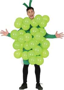 KIWI Grape Cluster Costume For Adults, Fun And Colorful Complete Costume With Green Outfit And 3D Balls, Ideal For Carnival, Halloween And Themed Parties - Multicolor - View 2