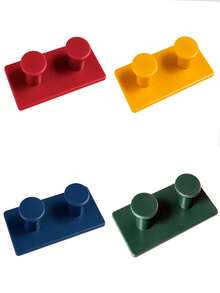 Home Wall Hooks, Building Block Style, Colorful Design, Strong Adhesive Backing, No-Drill Installation, Mark-Free And Aesthetic, High Load-Bearing And Stable Performance, Can Hang Coats, Scarves, Bags, Suitable For All Indoor Walls - View 12