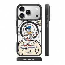 Miniso Disney Astronaut Donald Duck MagSafe Magnetic Charging Case Compatible With IPhone 18 Pro Max/18 Pro/17/17 Pro Max/17 Air/16 Pro Max/15 Pro/16 Plus/14/13/15 Pro Max/12 Pro Cartoon Transparent Shockproof Protective Case Compatible With Apple - Black - View 3