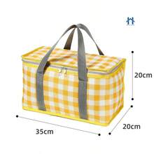 Bolsa térmica Cesto para piquenique com zíper e dobravél para alimento quente ou frio impermeavél - Vermelho - Visão 5