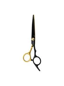 HIENA 2pcs Professional Hair Cutting Scissors Set, Stainless Steel Straight Hair Shears & Thinning Texture Scissors, Black Gold Hairdressing Tools, Suitable For Men & Women Home & Salon Use - Black Gold - View 11