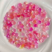 120pcs AB Coated Sakura Flower Acrylic Flower Pieces For DIY Bracelet Phone Charm Keychain Craft Supplies - Multicolor - View 22