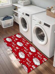 1pc 3D Embossed Non-Slip Cute Santa Claus HO! Doormat, Christmas Decoration Essential, Suitable For Entryway, Study, Bedside, Floor Mat, Outdoor, Easy To Clean, Non-Slip, Quick Dry, All Season Use, Washable - A - View 9