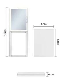 Multifunctional Adjustable Light Portable Makeup Mirror - White - View 8