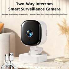 Camera an ninh WiFi trong nhà có hồng ngoại ban đêm, đàm thoại 2 chiều, cảnh báo chuyển động, lưu trữ đám mây/thẻ nhớ SD, điều khiển qua ứng dụng không dây, camera giám sát gia đình cho theo dõi trẻ em, chăm sóc người già & giám sát thú cưng, cấp nguồn USB, kèm cáp, không kèm adapter nguồn - trắng - Xem 6