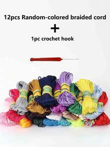 1/3/6/9/12 Bundles Random Color Handmade Braided Thread, Suitable For Bracelets, Necklaces And Bangles, Craft Supplies For Making Decorative Jewelry - Multicolor - View 15