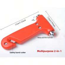 1/2pcs 2-In-1 Multifunction Hammer Car Safety Hammer Escape Hammer Window Breaker - A - View 3