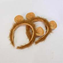 1/2pcs Role Play Lion Ears Headband, Carnival Anime Character Hairband, Plush Holiday Headband Hair Accessory - Multicolor - View 5