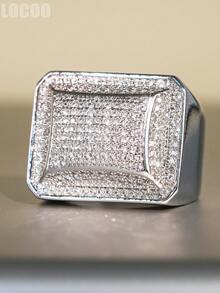 1pc Elegant Cubic Zirconia Ring For Women, Wedding Engagement Party Jewelry, Valentine's Day Gift - 1# - View 6