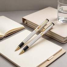 Luxurious Signature Pen, Silver Metal Signature Pen, Smooth Writing, Suitable For Students And Office Use, High-End Business Gift Pen, Suitable For Both Men And Women, Daily Writing Tool - Pen - View 8