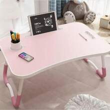 10pcs Foldable Bed Desk With Cup Holder And Tablet Slot, Multi-Function Tray Stand, Perfect For Eating, Reading, Writing On Bed, Sofa, Floor. Stable And Durable, Foldable Picnic Camping Portable Table, No Assembly Required - Multicolor - View 2
