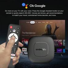 Set-Top Box Jaringan Baru T1 Chip RK3518 Android 14.0 2.4G&5G Dual-Band WIFI6 RAM 2G Penyimpanan 16G Bluetooth 5.4 Kontrol Jarak Jauh Suara Bluetooth Pemutar Media 4K Set-Top Box TV - Hitam - View 4