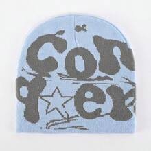 1pc Unisex Y2K Style Small Beanie Hat, Hip Hop 90s Fashion Decorative Warm Knitted Hat, Wholesale Unisex Hat - Multicolor - View 2