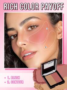 Bộ 2 phấn má hồng MISSLYN Perfect Match, màu mịn dễ chồng lớp, bóng ngọc trai satin mịn, bảng màu cho má/highlight, dùng hàng ngày/đi tiệc, phong cách Clean Girl/Soft Glam/Coquette - #88N+03N - Xem 4