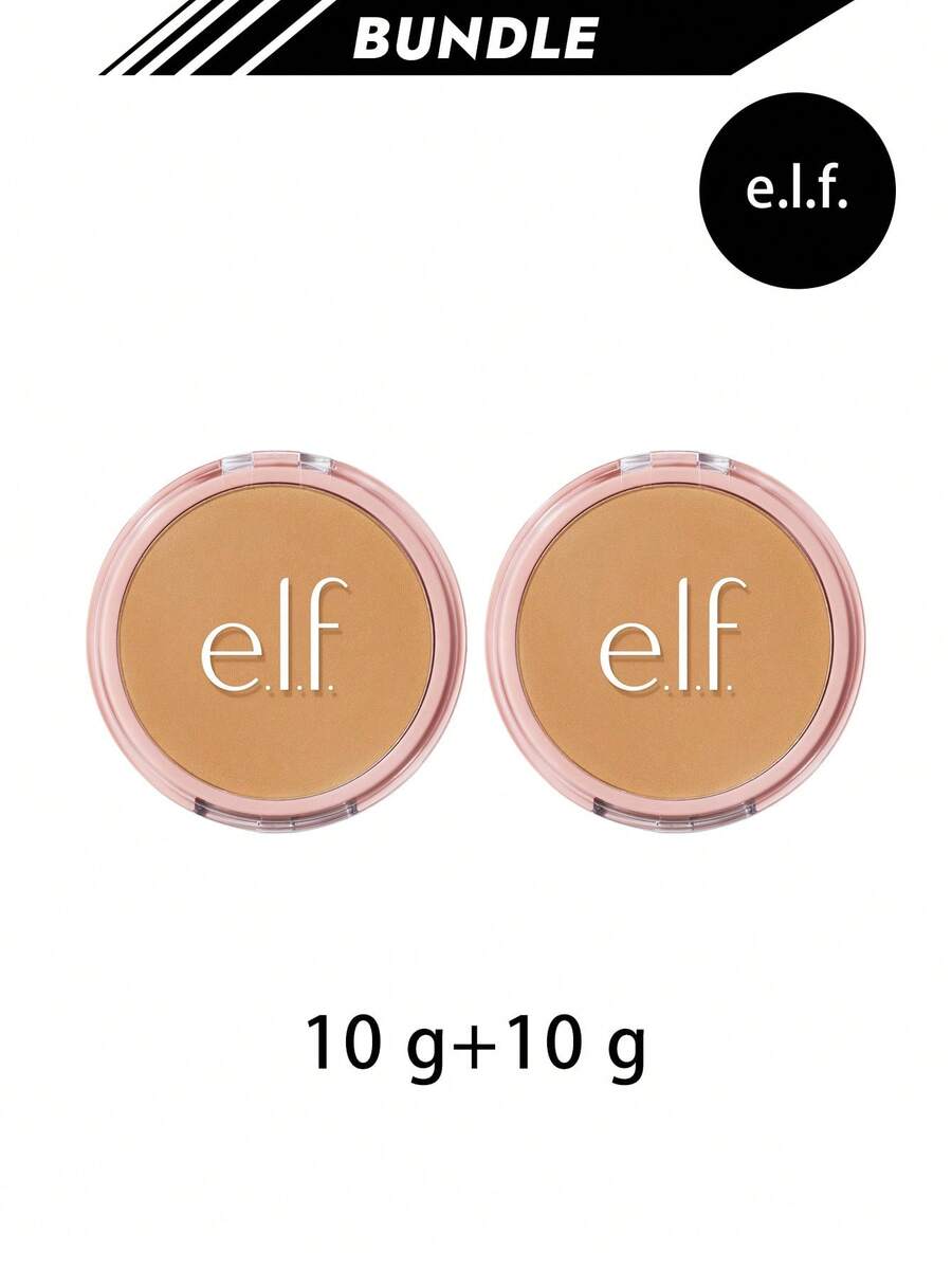 e.l.f. [حزمة] بودرة فلتر هالو جلو تان وورم 10 جرام * 2 - لون أسمر دافئ - مشاهدة 1