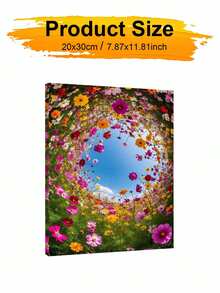 DIY Fisheye Lens Colorful Cosmos Flower Meadow (Frameless Or Framed 8x12 / 16x20 Inches) Paint By Numbers Kit(Acrylic) Arts & Crafts For Adult Beginners, Home Wall Decor, And Creative Holiday Gifts - Sets - View 9