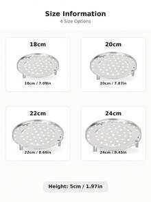 1pc Round Stainless Steel Steamer Rack, Canned Food Steamer Rack, Electric Steamer Rack, Soup Pot Steamer Rack, Kitchen Utensil - Multiple Styles and Colors - View 3