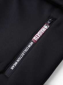 Jaket Hoodie Fleece Pria Musim Gugur/Dingin, Sweatshirt dengan Resleting, Lapisan Termal Tebal, Jaket Sweatshirt Kasual Serbaguna - Hitam - View 6