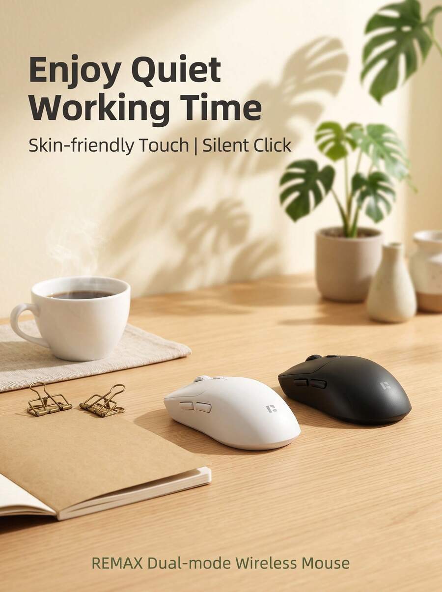 Bluetooth 2.4G Dual-Mode Wireless Mouse, Ergonomic Design, Comfortable Grip, Dual Wireless & Bluetooth Connectivity, Silent Type-C Charging, Compatible With PC, Laptop, Tablet, And Multiple Devices - View 1