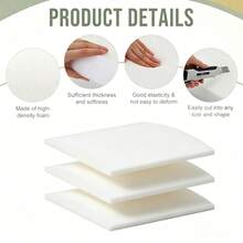 White Arched Foam Cushion 1/2/3pcs 20x20 Inch, High Density Curved Sofa Support Pad, For Living Room Sofa Sagging Repair - Multicolor - View 3