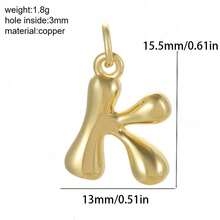 1pc Gold Shiny 26 Letters A-Z DIY Pendant Keychain Bag Charm, Fashion Accessory Gift For Women And Girls - Gold - View 9