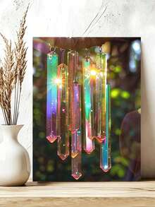 DIY Iridescent Crystal Wind Chimes (Frameless Or Framed 8x12 / 16x20 Inches) Paint By Numbers Kit (Acrylic) Arts & Crafts For Adult Beginners, Home Wall Decor, And Creative Holiday Gifts For Everyone - Sets - View 4