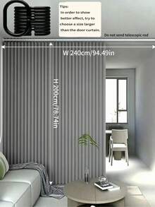 High-End Foldable Screen, No Drilling Installation, Suitable For Living Room, Bedroom, Bathroom And Wardrobe. Provides Light Blocking, Dust Protection And Privacy. Adopting Modern Minimalist Luxury Style, These Foldable Fabric Screens Are Easy To Store, Making Them Versatile Home Decor Items. - ZDL-1 - View 18