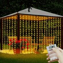 LED Curtain String Lights Battery Powered Christmas Garland Festoon 8 Mode Lighting Wedding Party Fairy Light Christmas Decoration For Home Bedroom Valentine's Day Halloween Holiday Decor - Curtain String Light-battery - View 17
