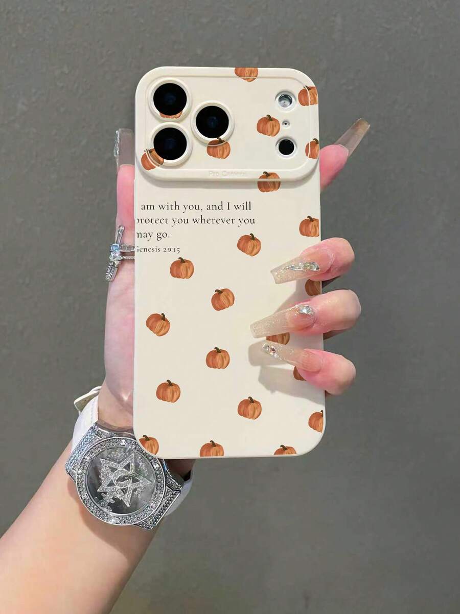 Phone Case - A Full Protection Phone Case With Autumn Maple Leaf And Pumpkin Design, Suitable For 18/18Pro/18Promax/17/17Pro/17promax/16 Pro Max/15/14 Plus/13/12/11 Phone Case Protective Cover - Multicolor - View 1
