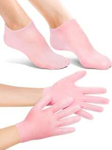 Silicone Moisturizing Foot Socks, Effective Foot Care, Prevent Heel Cracking, Remove Dead Skin, Elastic Foot Socks, All-Day Hydration, Prevent Dryness, Odorless, Easy To Put On And Take Off, Soft And Comfortable Material - Multicolor - View 7