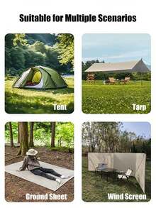 2 st/4 st kraftiga tältpinnar i aluminium med spännlinor, lämpliga för camping och solskydd - Multifärgad - Visa 11