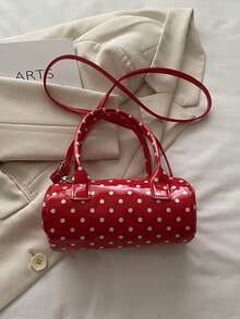 A Stylish And Sweet Polka Dot Tote Bag Is An Ideal Gift For Teenagers, Suitable For Outdoor Activities, Play, Or Commuting. - Multicolor - View 2