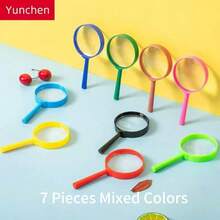 1pc Plastic Handheld Magnifying Glass Mini Handheld Magnifier Science Classroom Outdoor Observation Party Fun Tool (Random Color) - Multicolor - View 8