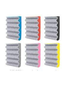 Double-Sided Scrubbing Pad] Heavy Duty Double-Sided Scrubbing Pad With Cleaning Gloves, Coarse And Non-Scratch Double-Sided Scrubbing Pad - Rust-Proof, Suitable For Outdoor Grills, Kitchen Sink Cleaning, Metal Cookware - Scouring Pad, Holiday Gift - Multicolor - View 8