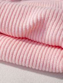 Girls' Cute Strawberry Letter Embroidered Knit Pullover Sweater, Long Sleeve, Suitable For Casual Daily Wear In Spring, Autumn And Winter - Pink - View 7