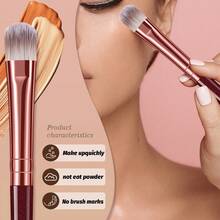 22pcs And 1pc Gift Makeup Brushes Set, Soft Dense Cosmetic Brushes For Foundation Powder Blush Eyeshadow Concealer Contour Highlight, Complete Face & Eye Makeup Brush Kit, Handles For Makeup Beginners And Daily & Party Makeup Application - Multicolor - View 7