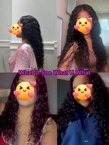 13x4 Lace Front Bye Bye Slip Pre-Processed Wet Curl Wavy Beach Style 2-In-1 Straight To Water Wave 100% Human Hair Frontal Wig, With Invisible Drawstring, Natural Black Hair Quality, Easy To Wear, Fits All Head Sizes, Transparent Lace, Unice Hair - SNatural - View 8