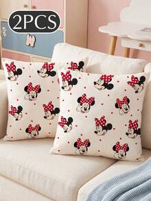 1/2pcs Disney Pillowcase/Cushion Cover (Without Filling), Single-Sided Print, Multi-Purpose, Breathable & Anti-Pilling, Comfortable & Cozy, Machine Washable, Suitable For Sofa And Car Pillow, Room Decor, Bedroom Decor, Autumn Home Decor - Multicolor - View 17