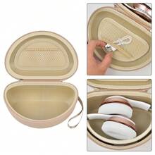 Hard Headphone Case For Bets Solo 4, Studio Pro, Solo 2/3, Solo Pro, Studio3, Shell With Mesh Pocket & Wrist Strap, Travel Storage Bag (Case Only) - Beige - View 4