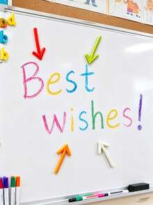 13/7pcs 3D Arrow Magnetic Sticker Set, Whiteboard Blackboard Magnetic Indicator Stickers, Colorful Arrow Magnets For Office Teaching Meeting Marking Photo Memo Message Decoration Magnetic Adhesive Stickers, Reusable Movable No Glue Adhesion Creative Desktop Wall Decoration Multi-Scenario Practical Storage Marking Supplies - Arrow Magnet Set - View 7
