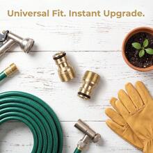 1/2 Inch Faucet Quick Connect Adapter | 1/2 Inch Male Thread Tapered Adapter, Quick Connection Accessory For Washing Machine, Car Wash And Garden Hose - Round - View 5