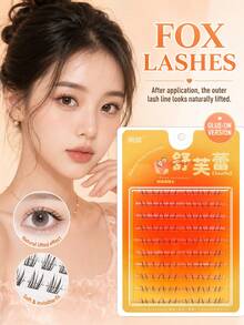 WANPIN WAN PIN Souffle 80-Cluster Lower Eyelashes, Natural Thin False Eyelashes, Lightweight Soft Lash Extension Effect, Sweet Doll Eye Makeup, Fine Invisible Lash Stem, Suitable For Daily Makeup - C - View 2