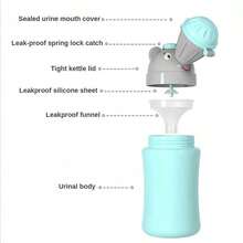 Portable Urine Potty, Cute Elephant Shaped Leak-Proof Potty Training Container, Reusable Children's Urinal, Suitable For Travel, Car Rides, Outdoor Camping - Multicolor - View 3