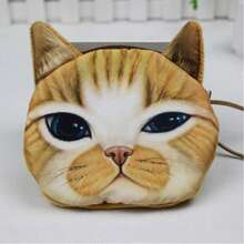 Mini Kitten Zipper Coin Purse For Cute And Compact Cats, Cartoon Animal Pattern Coin Storage Bag Suitable For Cat Lovers' Birthday And Holiday Gifts - one-size - View 3