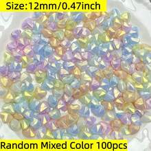 100pcs/Bag Mixed Color Heart Shape Acrylic Beads Colorful Heart Beads Loose Beads For DIY Handmade Bracelet Necklace Phone Chain Decorative Handicrafts Jewelry Making Supplies - Multicolor - View 17