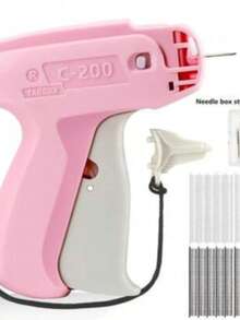 Portable Garment Tagging Gun Complete Set Clothing Tagging Gun Kit, Garment Price Label Tag Gun With Barbs & Replacement Needles, Portable Price Tag Attacher Tool For Retail Shop Clothing Store - D-Pink - View 10