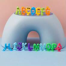 Soft Silicone Suction Cup Alphabet Number Blocks, Fidget Sensory Toy, Letters & Numbers Preschool Learning Educational Toy, Kids Interactive Game Toy - Multicolor - View 5